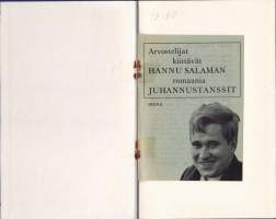 Juhannustanssit + Arvosteluja ja mielipiteitä Hannu Salaman romaanista Juhannustanssit  - lehtiarvosteluja. 1964, 5.p.