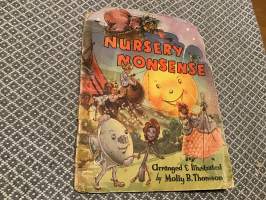 Vanha ikkunakirja - Nursery Nonsense Molly B Thomson Illustrated Rhymes Hey Diddle Diddle