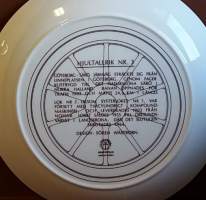 Keräilylautanen.  Göteborg-Särö Järnväg 1976.  Posliinilautanen, seinälautanen.(Sweden, Scandinavian porcelain, Ruotsi)