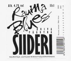 Rauma Blues Siideri  siiderietiketti viinaetiketti 2 eril