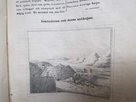 EOS - Tidskrift för barn och barnens vänner 1866 årgång - Stentryckeriet i Åbo -inbunden, tryckta bilder, delvis handkolorerade färgtryck, t.ex. Nådendal