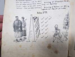 EOS - Tidskrift för barn och barnens vänner 1866 årgång - Stentryckeriet i Åbo -inbunden, tryckta bilder, delvis handkolorerade färgtryck, t.ex. Nådendal