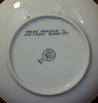 Keräilylautanen - Skagen Kirke.  Posliinilautanen, seinälautanen, koristelautanen (Vintage, Plate, Denmark, Scandinavian Design, Porcelain, collecting plate)