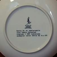 Keräilylautanen.  Storgatan.  Posliinilautanen, seinälautanen.(Sweden, Scandinavian porcelain, Ruotsi)