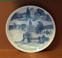 Keräilylautanen - Bäckaskogs Slott.  Posliini, Tanska , keräilylautanen (Vintage, collecting plate,  Scandinavian Design, Porcelain)