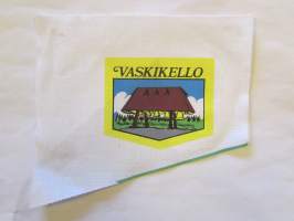 Vaskikello -kangasmerkki, matkailumerkki, leikkaamaton