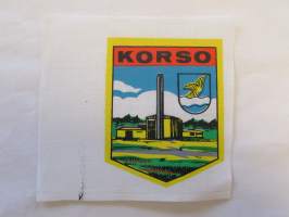 Korso -kangasmerkki, matkailumerkki, leikkaamaton
