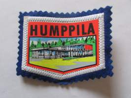Humppila -kangasmerkki / matkailumerkki / hihamerkki / badge -pohjaväri sininen