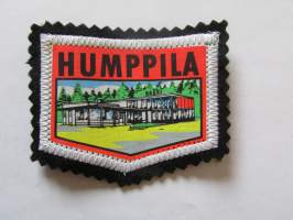 Humppila -kangasmerkki / matkailumerkki / hihamerkki / badge -pohjaväri musta