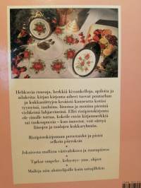 Ruusuja ja niittykukkia ristipistoin
