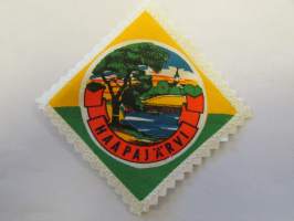 Haapajärvi -kangasmerkki / matkailumerkki / hihamerkki / badge -pohjaväri valkoinen