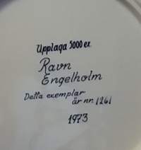 Keräilylautanen - Upsala Domkyrka. Posliini, seinälautanen. (Vintage, Ruotsi,  Scandinavian Porcelain, tallrik, collecting plate)