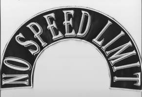 No speed limit  17x30 cm -    iso kangasmerkki hihamerkki