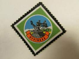 Hyvinkää -kangasmerkki / matkailumerkki / hihamerkki / badge -pohjaväri musta