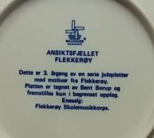 Joululautanen - Ansiktsfjellet - Julen 1979. Posliini, seinälautanen. (Vintage, Tanska,  Scandinavian Porcelain, tallrik, collecting plate)
