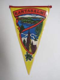 Rantasalmi / Suomi-Finland (2-puolinen, muovissa) -matkailuviiri / souvenier pennant