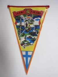 Rantasalmi / Suomi-Finland (2-puolinen, muovissa) -matkailuviiri / souvenier pennant