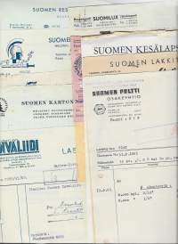 Firmalomakkeita 1930-50 l  n 350 g erä-  firmalomake