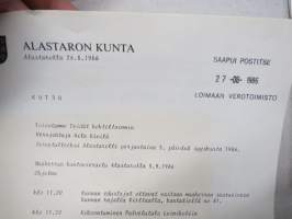 Alastaro - Formulakunta - Moottoriurheilukeskus Finlandia esitteet 3 kpl, Virtaan monitoimiprojekti, maaherran kuntavierailumateriaalia  -kansio