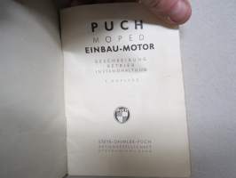 Puch Moped Einbau-Motor, Beschreibung, Betrieb, Innstandhaltung -käyttöohjekirja, saksankielinen