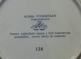 SAMLARTALLRIKAR - Jul i Oskarshamn 1980. Joululautanen. Keräilylautanen. Seinälautanen. (Vintage,  Scandinavian Porcelain, tallrik, collecting plate)