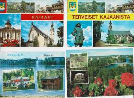 Kajaani  - paikkakuntapostikortti postikortti 4 eril