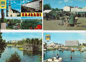Kajaani  - paikkakuntapostikortti postikortti 4 eril kulkematon
