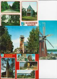 Kaskinen    - paikkakuntapostikortti postikortti 4 eril kulkematon
