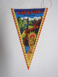 Lappi - Rovaniemi - Napapiiri - Polcirkeln - The Arctic Circle - Cercle Polaire -matkailuviiri / souvenier pennant