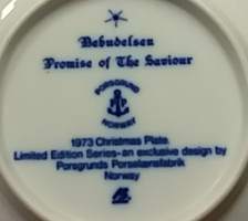 SAMLARTALLRIKAR - Julen 1973. Joululautanen. Keräilylautanen. Seinälautanen. (Vintage,  Scandinavian Porcelain, tallrik, collecting plate)