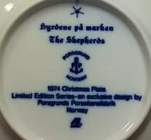 SAMLARTALLRIKAR - Julen 1974. Joululautanen. Keräilylautanen. Seinälautanen. (Vintage,  Scandinavian Porcelain, tallrik, collecting plate)