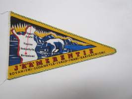 Lappi - Jäämerentie - Rovaniemi - Sodankylä - Ivalo - Inari - Karigasniemi -matkailuviiri / souvenier pennant