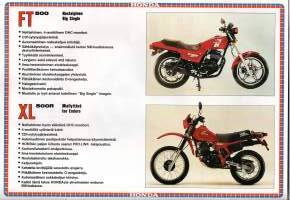 Honda moottoripyörät - v. 1984 mallikuvasto
