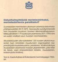 Suomen Merimieskirkko- muukalaisuuden aika