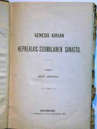 Genesis kirjan heprealais-suomalainen sanasto 1891 (Vanha testamentti)