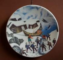 Keräilylautanen - Andreas Alariesto 1980 nr. 8. Seinälautanen, taidelautanen. (Vintage,  Scandinavian Porcelain, , collecting plate)