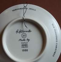 Keräilylautanen - Andreas Alariesto 1986   nr. 33. Seinälautanen, taidelautanen. (Vintage,  Scandinavian Porcelain, , collecting plate)