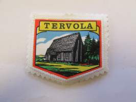 Tervola -kangasmerkki / matkailumerkki / hihamerkki / badge -pohjaväri Valkoinen