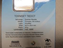 Urheilu - Taitoluistelu, kullattu keräilyharkko - Moneta