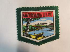 Naapurivaara - Sotkamo -kangasmerkki / matkailumerkki / hihamerkki / badge -pohjaväri vihreä