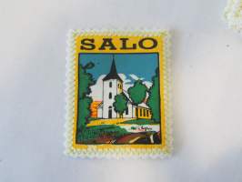 Salo -kangasmerkki / matkailumerkki / hihamerkki / badge -pohjaväri valkoinen