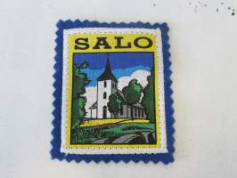 Salo -kangasmerkki / matkailumerkki / hihamerkki / badge -pohjaväri sininen
