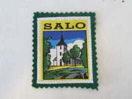 Salo -kangasmerkki / matkailumerkki / hihamerkki / badge -pohjaväri vihreä