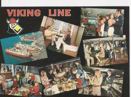 Viking Line - vanha  laivapostikortti  postikortti laivakortti kulkematon