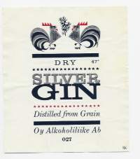 Dry Silver Gin nr 027 -   viinaetiketti