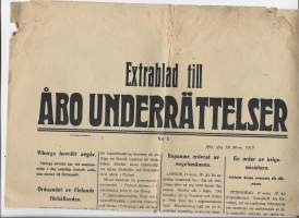 Åbo Underrättelser Extrablad  18.3. 1917