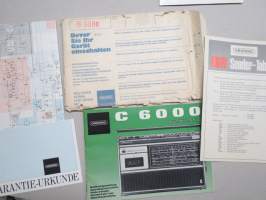 Grundig  C 6000 Automatic Streoradio Operating instructions / Bedienungsanleitung... - circuit scheme etc.