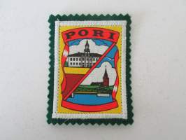 Pori -kangasmerkki / matkailumerkki / hihamerkki / badge -pohjaväri vihreä