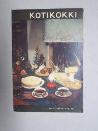 Kotikokki 1961 nr 7, Osaatteko käyttää sieniä?, 2 viikon ruokalista, Hankkisinko pakkassäilön?, Syyskuun säilykkeitä, ym.