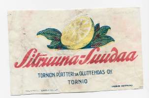 Sitruuna-Suudaa -   juomaetiketti